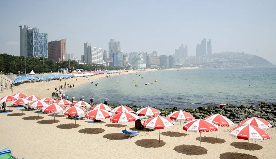 Haeundae beach and skyline