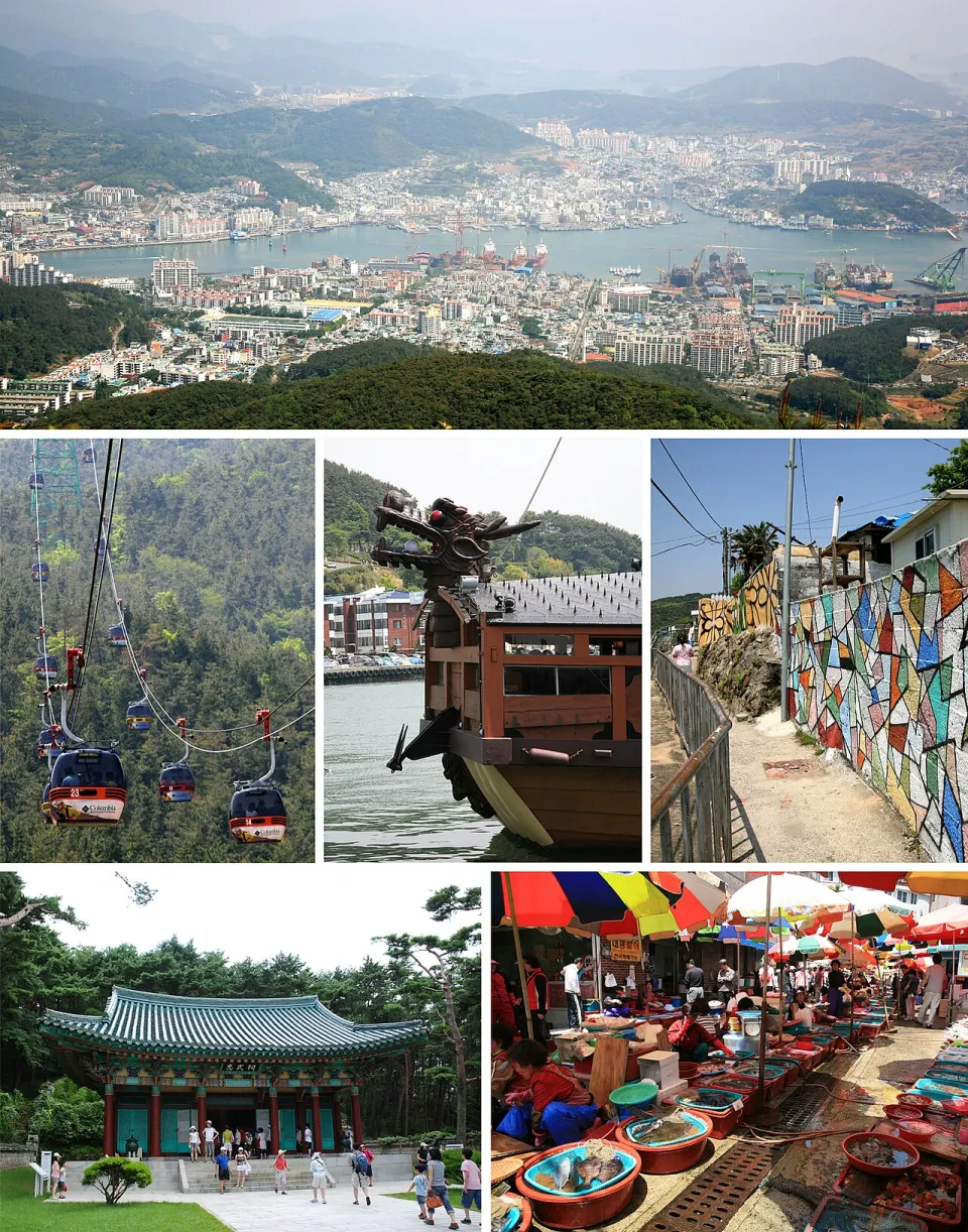 Tongyeong harbor and city scenes